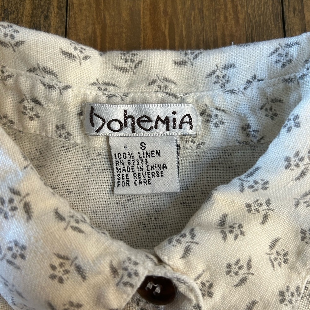 Bohemia Sleeveless Cream And Gray Patterned Dress… - image 6